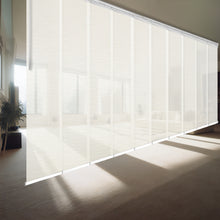 Load image into Gallery viewer, Cream Filigree 10-Panel Panel Track 120"-218"W, Panel width 23.5" - 50% LIGHT-FILTERING