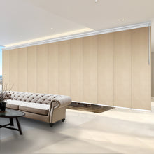 Load image into Gallery viewer, Flax Gold 12-Panel Panel Track 140"-260"W, Panel width 23.5" - 100% BLACKOUT