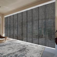 Load image into Gallery viewer, Tweed 10-Panel Panel Track 120"-218"W, Panel width 23.5" - 40% LIGHT-FILTERING