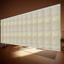 Load image into Gallery viewer, Amaryllis 12-Panel Panel Track 140"-260"W x 91.4"H, Panel width 23.5" - 70% LIGHT-FILTERING