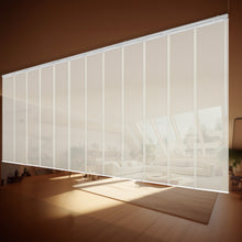 Load image into Gallery viewer, Dappled Ash 12-Panel Panel Track 140"-260"W, Panel width 23.5" - 40% LIGHT-FILTERING