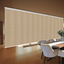 Load image into Gallery viewer, Dunmore Cream 12-Panel Panel Track 140"-260"W x 91.4"H, Panel width 23.5" - 80% LIGHT-FILTERING