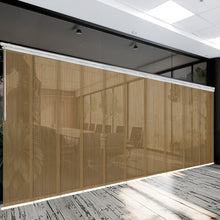 Load image into Gallery viewer, Dappled Gold 10-Panel Panel Track 120"-218"W, Panel width 23.5" - 40% LIGHT-FILTERING