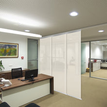 Load image into Gallery viewer, Web 3-Panel Single Rail Panel Track 36"-66"W, Panel width 23.5" - 40% LIGHT-FILTERING