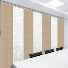 Load image into Gallery viewer, 7-Panel Single Rail Panel Track Extendable 110"-153"W x 91.4"H, Panel width 23.5", Whirl White, Dunmore Cream