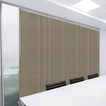 Load image into Gallery viewer, Cornsilk 7-Panel Single Rail Panel Track 110"-153"W x 91.4"H, Panel width 23.5" - 80% LIGHT-FILTERING