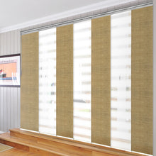 Load image into Gallery viewer, 7-Panel Single Rail Panel Track Extendable 110"-153"W x 91.4"H, Panel width 23.5", Macadamia, Canary