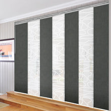 Load image into Gallery viewer, 7-Panel Single Rail Panel Track Extendable 110"-153"W x 91.4"H, Panel width 23.5", Whirl White, Smoke