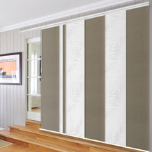 Load image into Gallery viewer, 7-Panel Single Rail Panel Track Extendable 110"-153"W x 91.4"H, Panel width 23.5", Lotus, Cornsilk