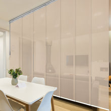 Load image into Gallery viewer, Apricot 7-Panel Single Rail Panel Track 110"-153"W, Panel width 23.5" - 40% LIGHT-FILTERING