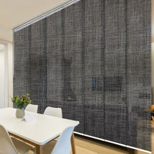 Load image into Gallery viewer, Tweed 7-Panel Single Rail Panel Track 110"-153"W, Panel width 23.5" - 40% LIGHT-FILTERING