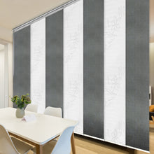 Load image into Gallery viewer, 7-Panel Single Rail Panel Track Extendable 110"-153"W x 91.4"H, Panel width 23.5", Lotus, Dove