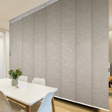 Load image into Gallery viewer, Oat Brown 7-Panel Single Rail Panel Track 110"-153"W, Panel width 23.5" - 100% BLACKOUT