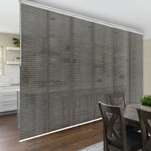 Load image into Gallery viewer, Dusky Filigree 6-Panel Single Rail Panel Track 70"-130"W, Panel width 23.5" - 50% LIGHT-FILTERING