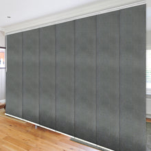 Load image into Gallery viewer, Dove 7-Panel Single Rail Panel Track 110"-153"W x 91.4"H, Panel width 23.5" - 70% LIGHT-FILTERING