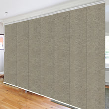 Load image into Gallery viewer, Virgil 7-Panel Single Rail Panel Track 110"-153"W, Panel width 23.5" - 100% BLACKOUT