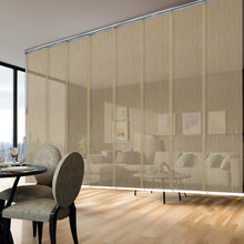 Load image into Gallery viewer, Dappled Sand 8-Panel Panel Track 130"-175"W, Panel width 23.5" - 40% LIGHT-FILTERING