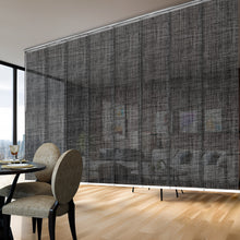 Load image into Gallery viewer, Tweed 8-Panel Panel Track 130"-175"W, Panel width 23.5" - 40% LIGHT-FILTERING