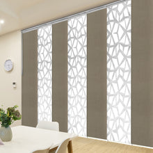 Load image into Gallery viewer, 7-Panel Single Rail Panel Track Extendable 110"-153"W x 91.4"H, Panel width 23.5", Shattered, Cornsilk