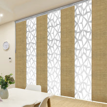 Load image into Gallery viewer, 7-Panel Single Rail Panel Track Extendable 110"-153"W x 91.4"H, Panel width 23.5", Shattered, Canary