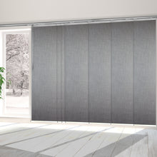 Load image into Gallery viewer, Frey 7-Panel Single Rail Panel Track 110"-153"W x 91.4"H, Panel width 23.5" - 70% LIGHT-FILTERING