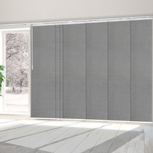 Load image into Gallery viewer, Woven Gray 7-Panel Single Rail Panel Track 110"-153"W x 91.4"H, Panel width 23.5" - 70% LIGHT-FILTERING