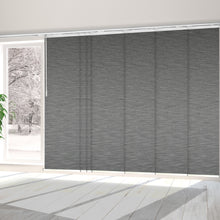 Load image into Gallery viewer, Pine 7-Panel Single Rail Panel Track 110"-153"W, Panel width 23.5" - 100% BLACKOUT