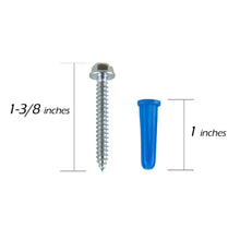 Load image into Gallery viewer, 1-3/8" Hex Head Screw with Anchors (Set of 10)