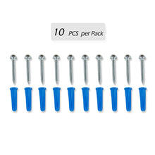 Load image into Gallery viewer, 1-3/8" Hex Head Screw with Anchors (Set of 10)