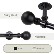 Load image into Gallery viewer, Globe 1" Ceiling Curtain Rod/ Room Divider