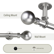 Load image into Gallery viewer, Globe 1" Ceiling Curtain Rod/ Room Divider