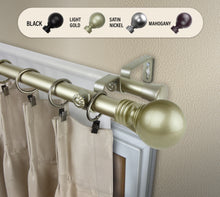 Load image into Gallery viewer, Globe 1" Double Curtain Rod
