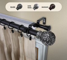Load image into Gallery viewer, Rosy 1" Double Curtain Rod