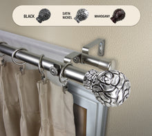 Load image into Gallery viewer, Rosy 1" Double Curtain Rod