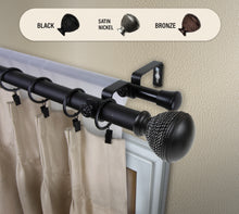 Load image into Gallery viewer, Braided 1" Double Curtain Rod