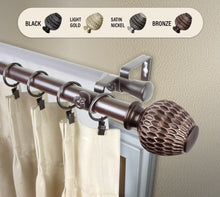 Load image into Gallery viewer, Ashwin 1" Double Curtain Rod