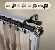 Load image into Gallery viewer, Maple 1" Double Curtain Rod