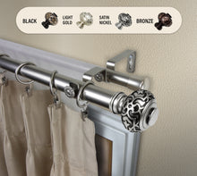 Load image into Gallery viewer, Maple 1" Double Curtain Rod
