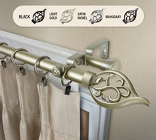 Load image into Gallery viewer, Flora 1" Double Curtain Rod