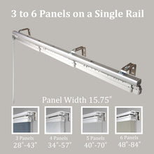 Load image into Gallery viewer, Cornsilk 4-Panel Single Rail Panel Track Extendable 34"-57"W x 91.4"H, Panel width 15.75" - 80% LIGHT-FILTERING