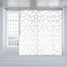 Load image into Gallery viewer, Shattered 3-Panel Single Rail Panel Track 36"-66"W, Panel width 23.5" - 50% LIGHT-FILTERING