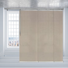 Load image into Gallery viewer, Cornsilk 3-Panel Single Rail Panel Track 36"-66"W x 91.4"H, Panel width 23.5" - 80% LIGHT-FILTERING