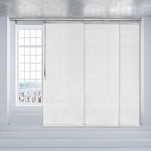 Load image into Gallery viewer, Embroidered Chiffon 3-Panel Single Rail Panel Track 36"-66"W x 91.4"H, Panel width 23.5" - 80% LIGHT-FILTERING