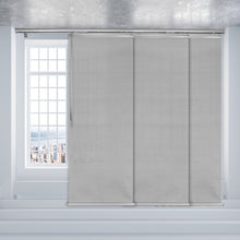 Load image into Gallery viewer, Embroidered Cadet 3-Panel Single Rail Panel Track 36"-66"W x 91.4"H, Panel width 23.5" - 80% LIGHT-FILTERING