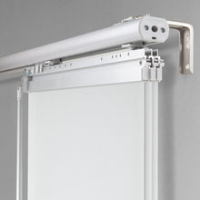 Load image into Gallery viewer, Embroidered Chiffon 3-Panel Single Rail Panel Track Extendable 28"-43"W x 91.4"H, Panel width 15.75" - 80% LIGHT-FILTERING