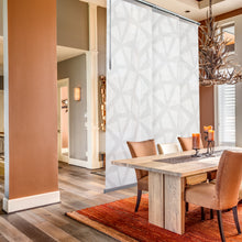 Load image into Gallery viewer, Shattered 3-Panel Single Rail Panel Track 36"-66"W, Panel width 23.5" - 50% LIGHT-FILTERING