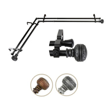 Load image into Gallery viewer, Ornament Double Corner Curtain Rod