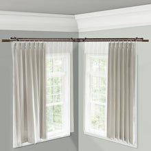 Load image into Gallery viewer, Threaded Double Corner Curtain Rod