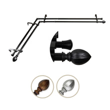 Load image into Gallery viewer, Garnet Double Corner Curtain Rod