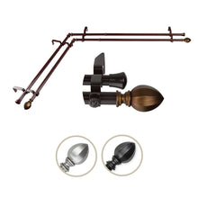 Load image into Gallery viewer, Garnet Double Corner Curtain Rod